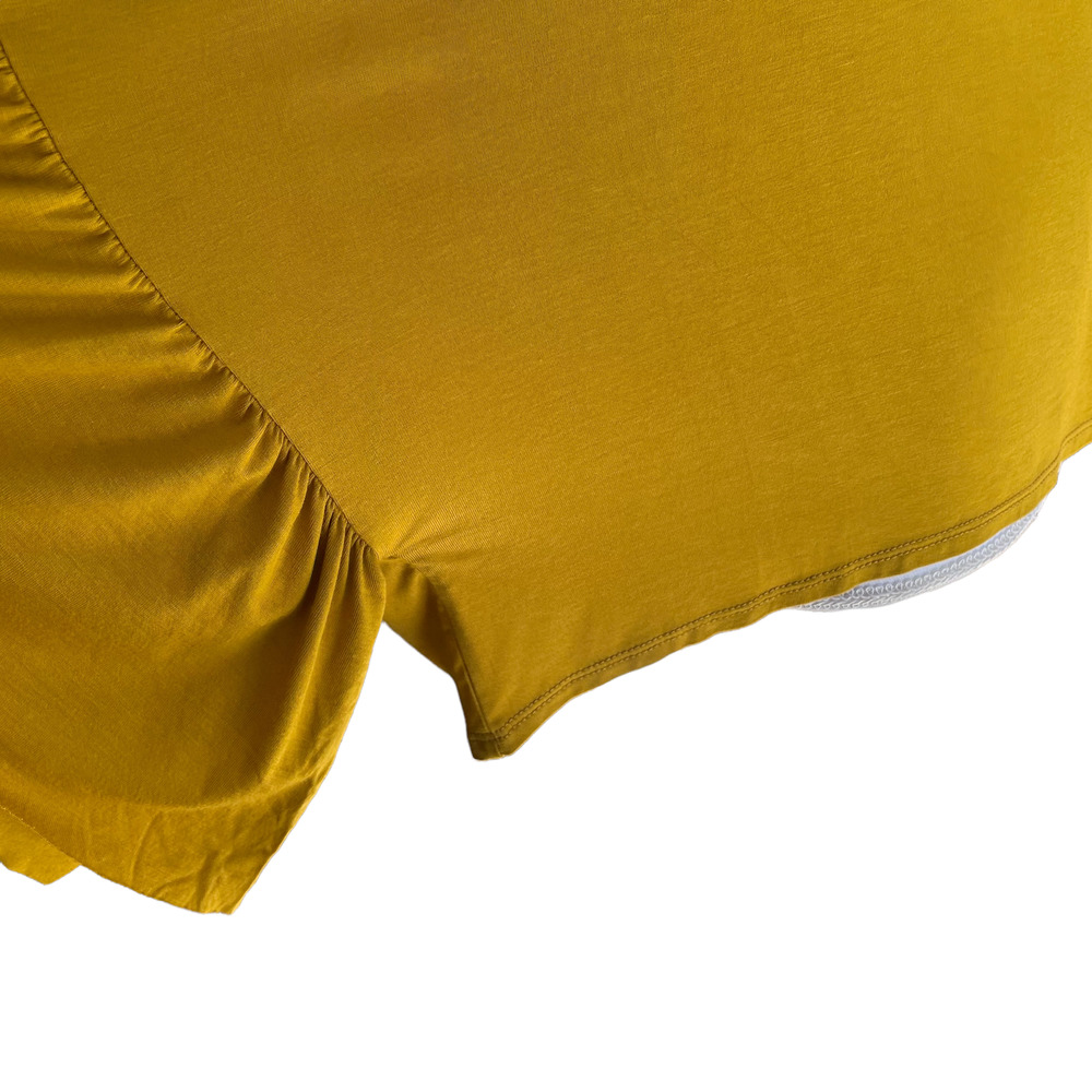 NWT Grade & Gather Mustard Ruffled Top Size L - Picture 5 of 8